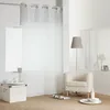 Image de Rideau De Fenêtre Sur Oeillets Minnie, 140 X 240 Cm, Blanc Avec Décor Gris