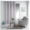 Image de Panneau A Oeillets 140 X 240 Cm Voile Sable Raye Esther Taupe