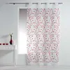 Image de Douceur D'Intérieur - Panneau A Oeillets 140 X 240 Cm Voile Sable Brode Petite Fleur Blanc/rouge