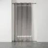 Image de Voilage A Oeillets 140 X 240 Cm Voile Tisse Applique Elea Gris/argent