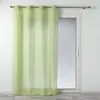 Image de Voilage A Oeillets 140 X 240 Cm Polycoton Uni Mitsy Vert