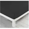 Image de Douceur D'Intérieur - Drap Housse 2 Personnes Uni 57 Fils Lina Noir - 160x200cm - Noir