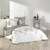 Image de Parure De Lit 260 X 240 Cm   Housse De Couette En Coton 57 Fils   Motif Feuillage Naturel   2 Taies Incluses   1001kdo