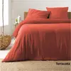 Image de Parure de lit - Douceur d'Intérieur - ANGELIA - Gaze de coton - 240 x 220 cm - rouge
