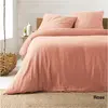 Image de Parure de lit - Douceur d'Intérieur - ANGELIA - Gaze de coton - 260 x 240 cm - Rose