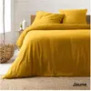 Image de Parure de lit - Douceur d'Intérieur - ANGELIA - Gaze de coton - 260 x 240 cm - jaune