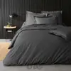 Image de Housse de couette - Douceur d'Intérieur - Percale - Coton - 260x240cm - anthracite