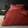 Image de Housse De Couette 2 Personnes 240 X 220 Cm   Percale De Coton 78 Fils   Terracotta