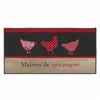 Image de Tapis Déco - Rectangle - 50 X 120 Cm - Imprimé Maison De Campagne - Rouge - Livraison Gratuite