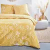 Image de Linge de lit en coton TROPICAL VIBE, double face, jaune, 220 x 240 cm