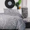 Image de Parure de lit double -TODAY - 240x200 cm - 100 % coton - noir et blanc