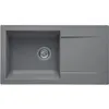Image de Stradour - Evier A Encastrer Einna, En Smc Gris Beton - 16, 1 Bac, Dim. 78 43,5 Cm, Vidage Manuel
