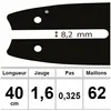 Image de Guide Ozaki 40 Cm 0.325 1,6mm