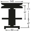 Image de Palier De Lame Adaptable Pour Tondeuse Amf Dynamark Noma   Accessoire Pour Coupe Précise   Compatible Avec Modèles 51450, 39493, 56424   F1 Distribution