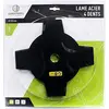 Image de Cuillère en acier avec 4 dents fixes pour débroussailleuse, largeur de coupe : 230 mm, alésage : 25,4 mm, épaisseur : 1,5 mm (sous capot de protection)