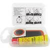Image de Kit Réparation Pour Chambre à Air Shak Comprenant 2 Rustines De Diamètre 20mm Et 5 Rustines De 45x25mm, Avec Colle Et Abrasif.