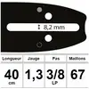 Image de Guide Ozaki 40 Cm 0,325 1,3mm