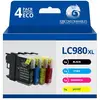 Image de Pack compatible BROTHER LC980 4 cartouches - Neuf