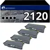 Image de Pack de 4 toners compatible BROTHER TN2120 XL noir - Neuf