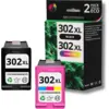 Image de 123CONSOMMABLES - 302XL - Pack 2 cartouches compatibles HP 302 XL - noir et couleurs - Neuf