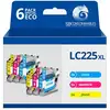 Image de Pack compatible avec BROTHER LC225XL, 6 cartouches - Neuf