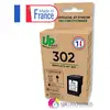Image de UPRINT Cartouche d'encre remanufacturée HP 302 noire   Remplace F6U66AE   Fabriquée en France - Neuf