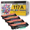 Image de 123CONSOMMABLES - 117A - Pack 4 toners compatibles HP 117A - noir et couleurs - Neuf