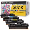 Image de 123CONSOMMABLES - 207X - Pack 4 Toner Compatible pour HP 207X 207A Color Laserjet Pro MFP M283fdw M2 - Neuf