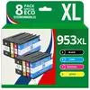 Image de 123CONSOMMABLES - 953XL - Pack de 4 Cartouches d'encre compatibles avec HP Officejet Pro 8715 8710, - Neuf