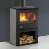 Image de Poêle à bois Chinon anthracite - gris argent 8,5 kW
