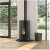 Image de Poêle À Granulés 9kw Noir - Godin - 490345noir