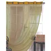 Image de Voilage En Organza À Fines Rayures Brodées Beige 150x240 Cm