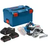Image de Scie circulaire 18V GKS 18V-57 G + 2 batteries Procore 4Ah + chargeur GAL 18V-40 en L-BOXX - BOSCH - 06016A210Q