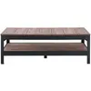Image de CALICOSY - Table basse métal noir et bois - L117cm