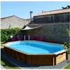 Image de Gre   Piscine Hors Sol En Bois Traité Autoclave Iv   Ovale 6,56m X 4,56m X H: 1,31m   Volume 24,7m³   Surface De Nage 21,9m²