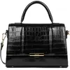 Image de Lancaster Sac Exotic Trinity M Noir Croco