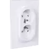 Image de Schneider Electric - Double Prise De Courant 2p+t Odace 'a Vis Connexion Rapide Blanc