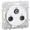 Image de Schneider Electric S520461 Prise ODACE TV/SAT/FM, Blanc