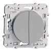 Image de Oscillant Dual Odace couleur aluminium Schneider Electric