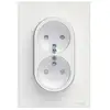 Image de Prise encastrée double Schneider Electric S320559 2x2P+T 16A 230V Finition satinée Blanc - Neuf