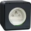 Image de Mureva Styl - Prise courant 2P+T - saillie - IP55 - IK08 - connexion auto - gris - SCHNEIDER ELECTRIC - MUR35031