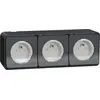 Image de Mureva Styl - Triple PC 2P+T horiz. précâblée - saillie - IP55 - IK08 - gris - SCHNEIDER ELECTRIC - MUR36037
