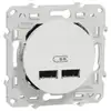 Image de Prise Alimentation Odace 2 X Usb 5v Blanc