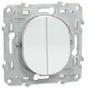 Image de Mécanisme double va et vient SCHNEIDER ELECTRIC OVALIS 10AX S320214 deux bascules ovales profil bas Blanc - Neuf