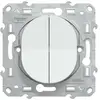 Image de Double interrupteur va-et-vient à assembler Ovalis, SCHNEIDER ELECTRIC, blanc