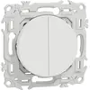 Image de Double va-et-vient ou poussoir odace 10AX Blanc craie - SCHNEIDER - S920214