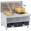 Image de Friteuse Professionnelle Gaz Double 2x10l 13000w   Acier Inoxydable Aisi 304   Allumage Piezo   Thermostat De Sécurité   Casselin