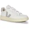 Image de Veja V12 Leather Logo Baskets Femmes en Gris Clair - 4 Royaume-Uni - 37 EU - 6 US / Gris Clair