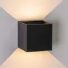 Image de Kosilum - Applique Noire À Led Extérieur Compatible Variateur - Cubic