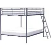 Image de Lits superposés en métal - Dark Grey - Sommiers inclus - 2 x 140 x 190 cm - ALICE